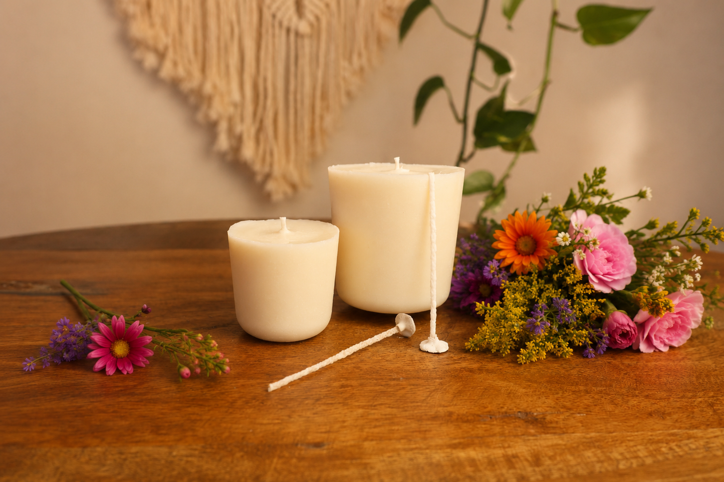 Kaarsje Bosje bloemen voor Jou